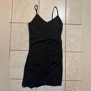Elegant Black Spaghetti Strap Dress